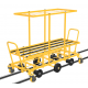 Chariot de récolte sur rails convoyeur à galets