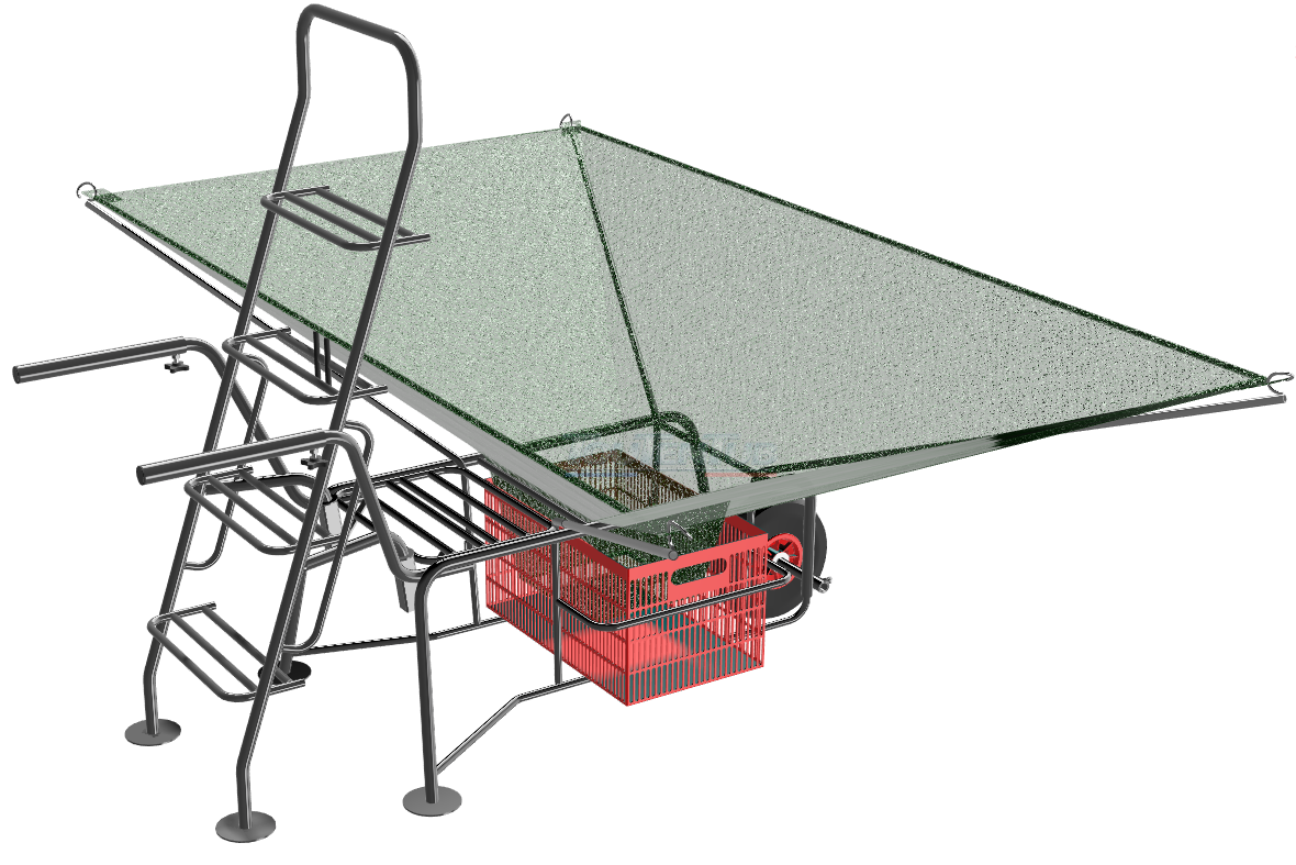 Brouette parapluie de récolte d'olives filet Pélican* – Image 3
