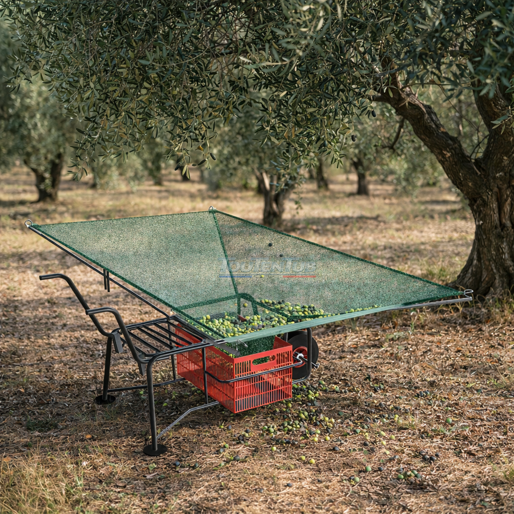 Brouette parapluie de récolte d'olives filet Pélican* – Image 2