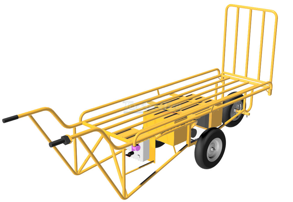 Chariot 2 roues électrique 200x60