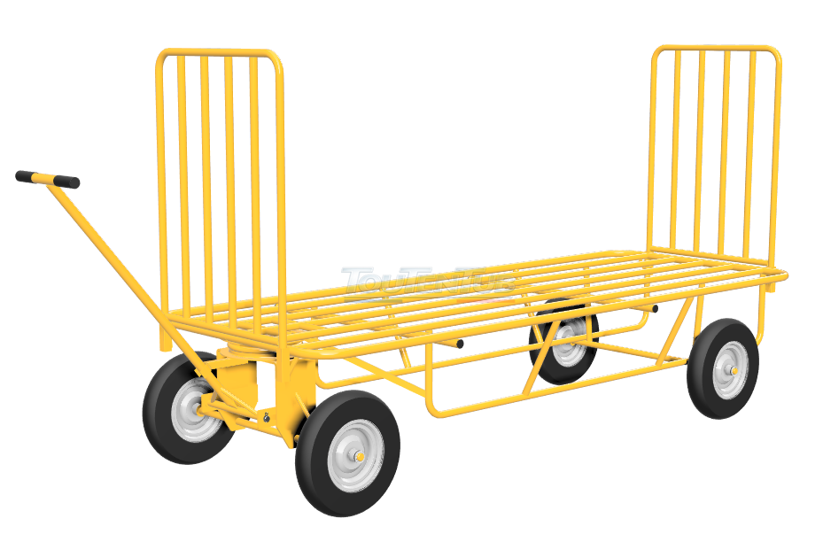 Chariot à timon grande capacité 4 roues