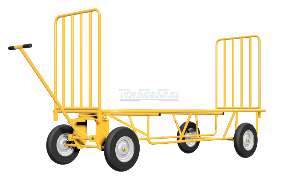 Chariot à timon grande capacité 4 roues – Image 2