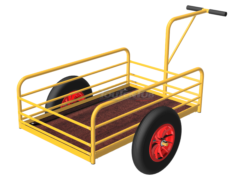 Chariot de cueillette 2 roues poignée en T