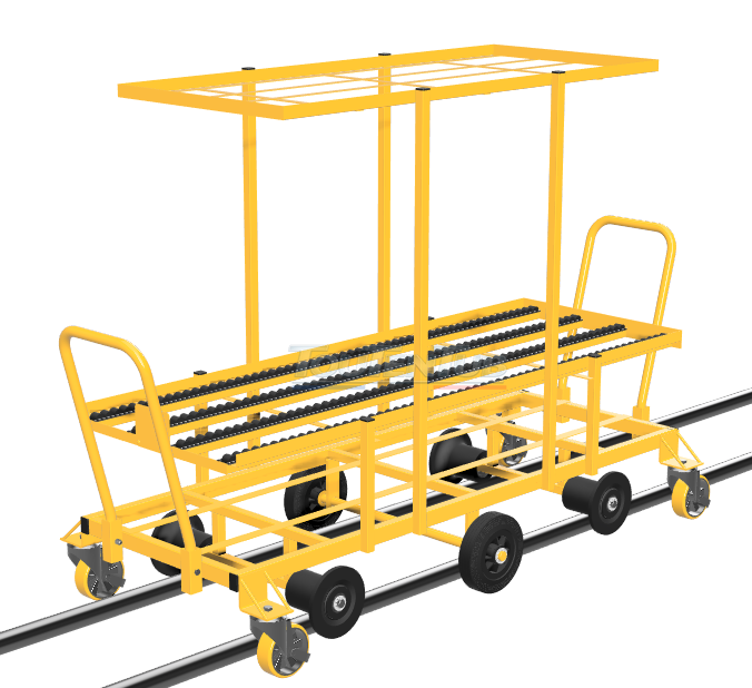 Landau de cueillette tomate grappe sur rails