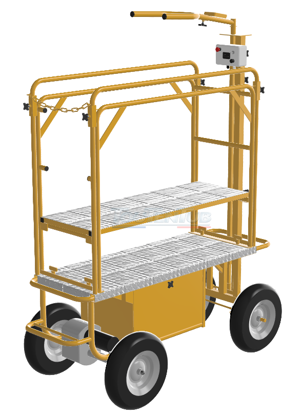 Chariot électrique de cueillette sur roues