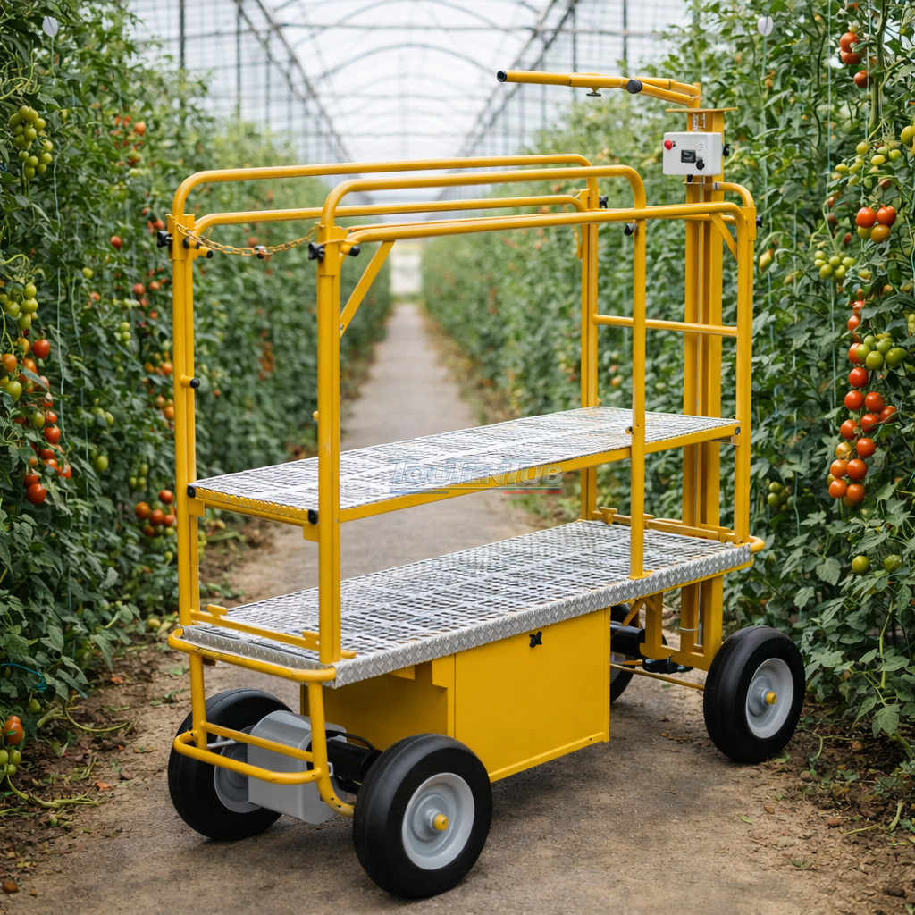 Chariot électrique de cueillette sur roues – Image 2