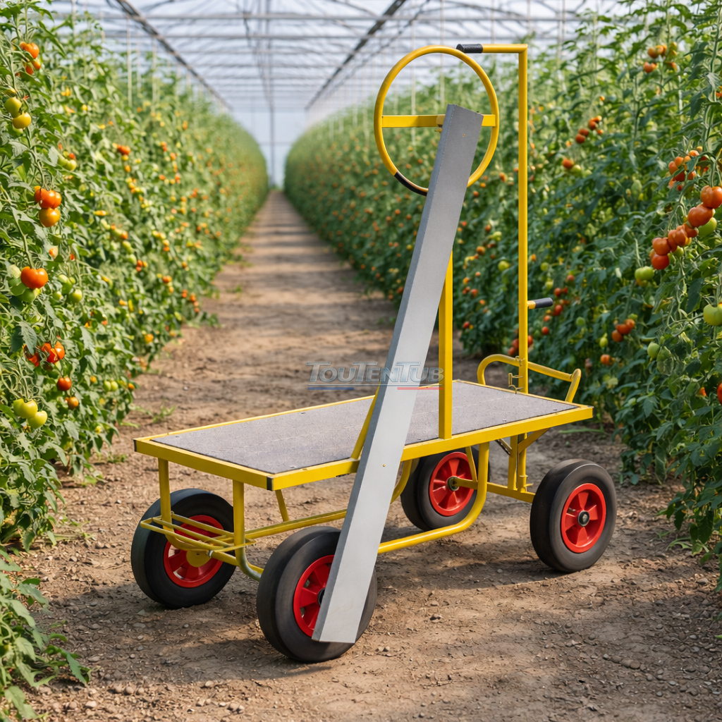 Chariot à volant sur roues sans réhausse – Image 2