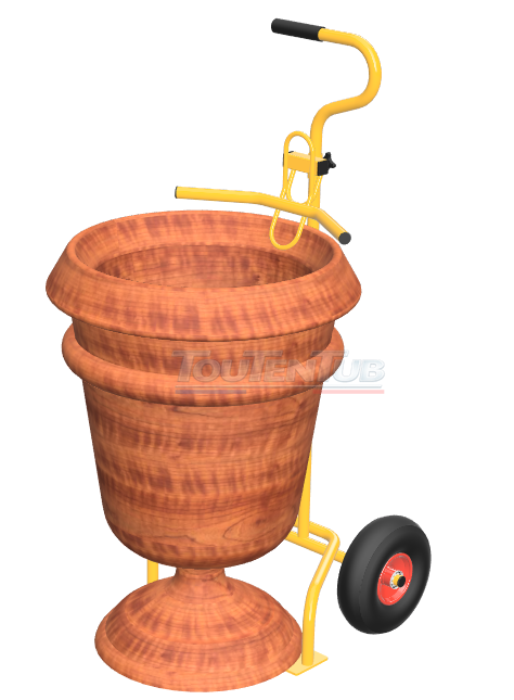 Diable porte pot et poubelle roues gonflables – Image 2