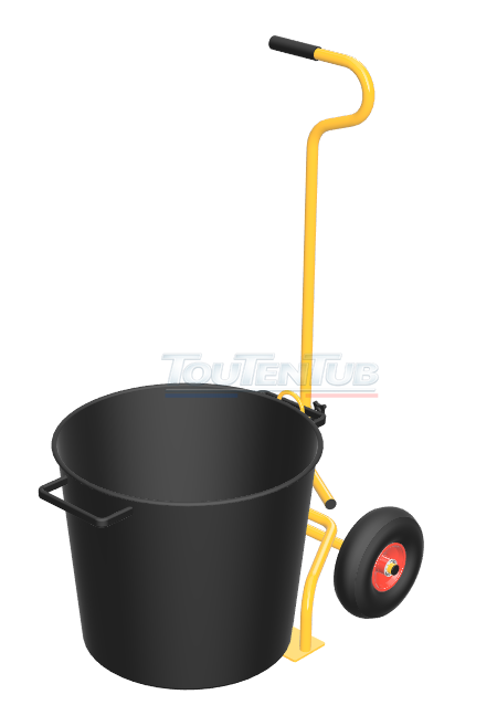 Diable porte pot et poubelle roues gonflables