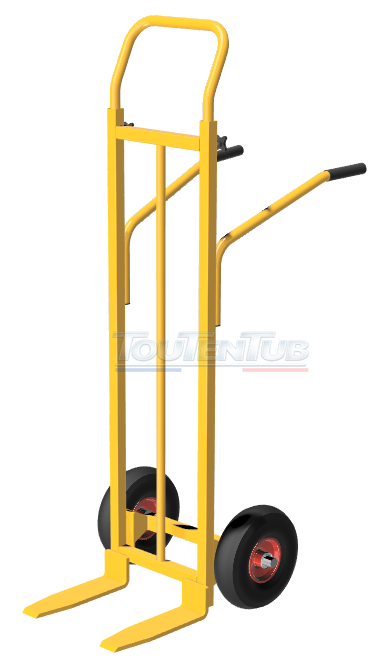 Diable fourches roues gonflables