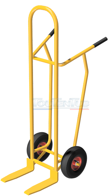 Diable fourches sans rehausse roues gonflables