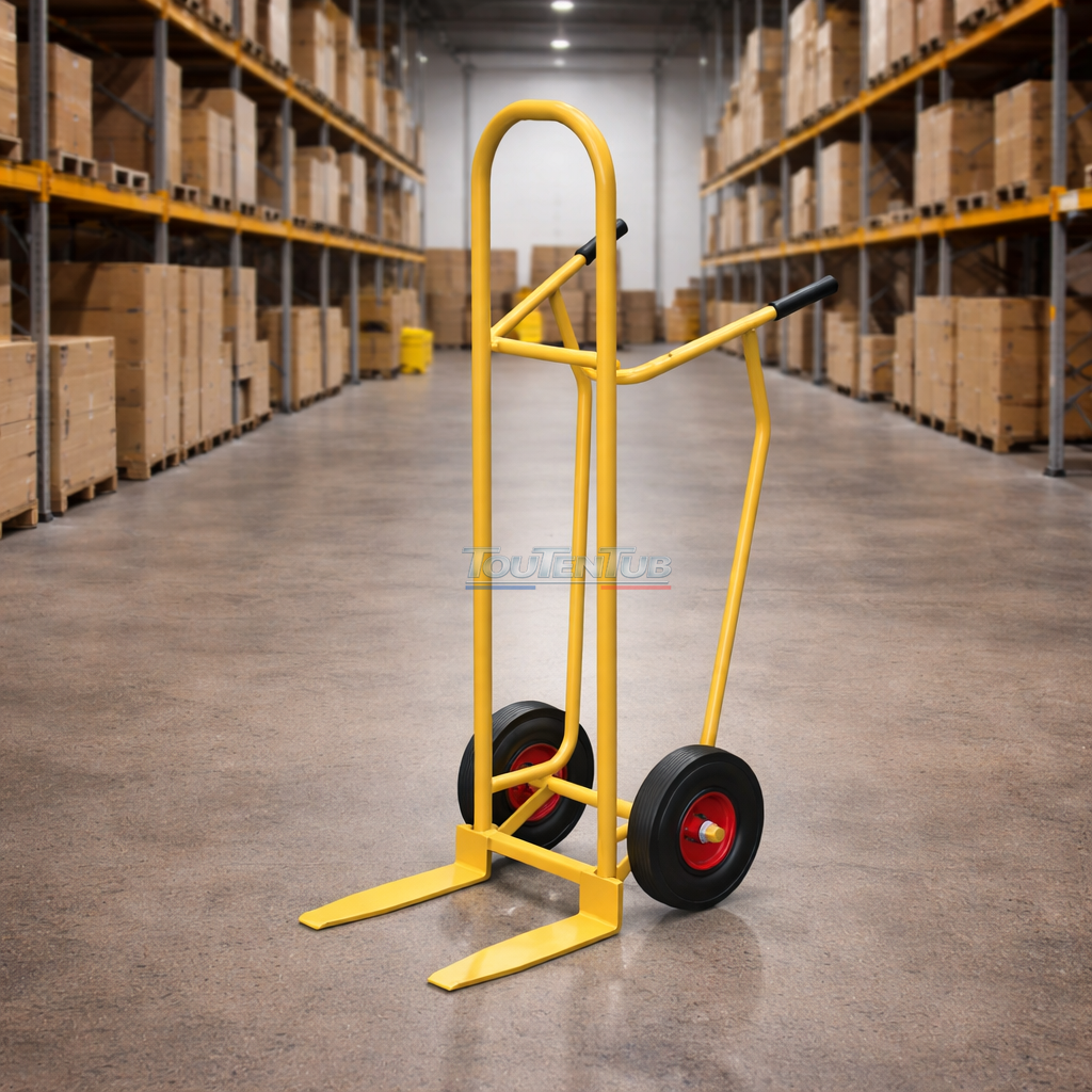 Diable fourches sans rehausse roues gonflables – Image 2