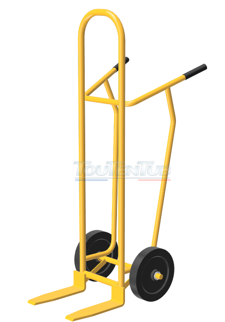 Diable fourches sans réhausse roues increvables