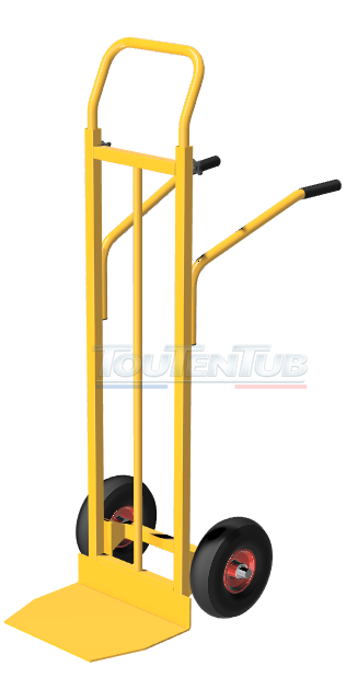 Diable palette roues gonflables