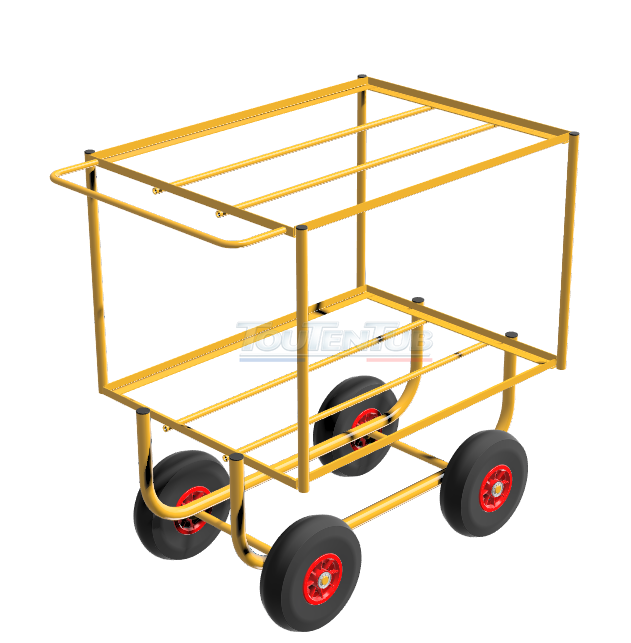 Landau de récolte fraise hors sol 2 plateaux