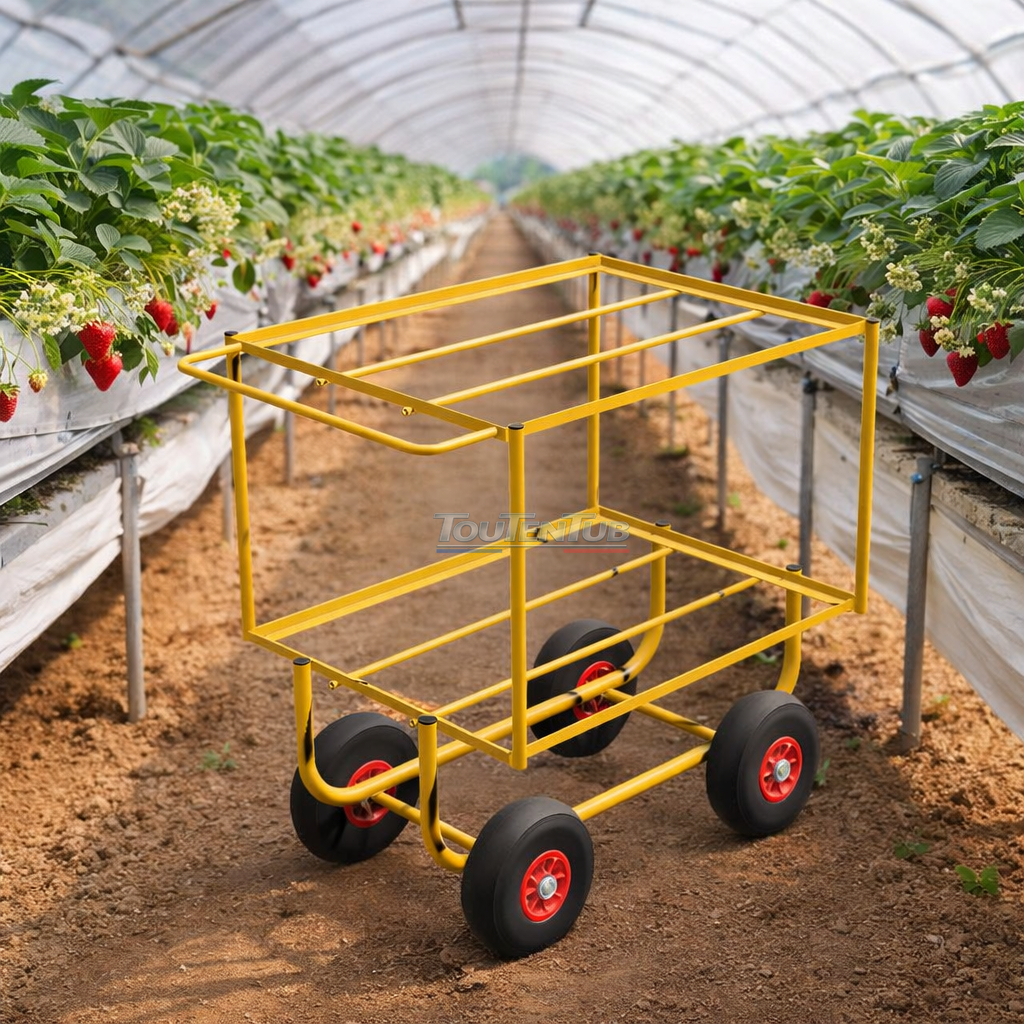 Landau de récolte fraise hors sol 2 plateaux – Image 2