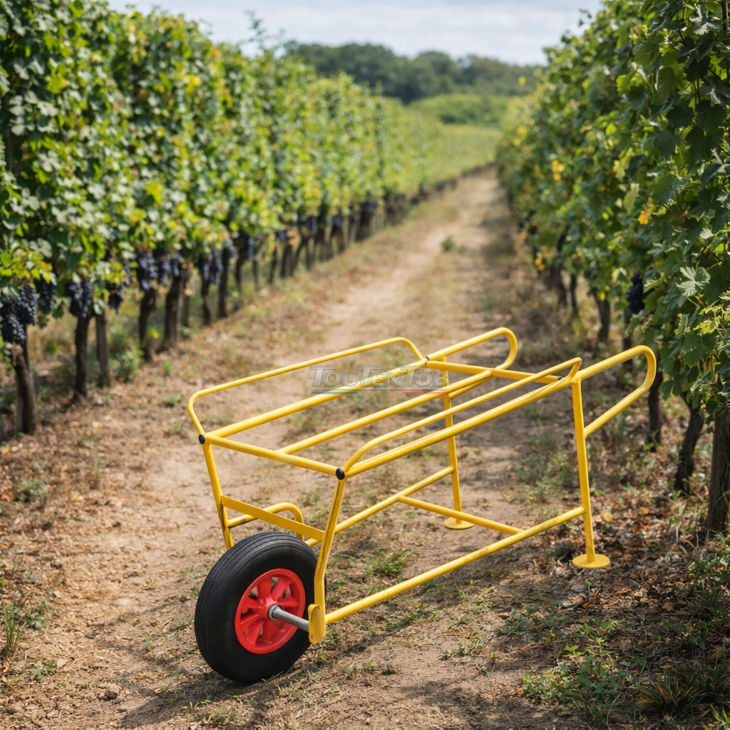 Raisinette 2 plateaux - Brouette de cueillette raisin – Image 2