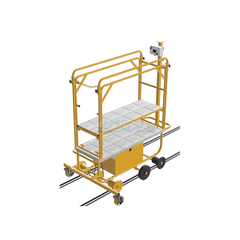 Chariot électrique de cueillette sur rails