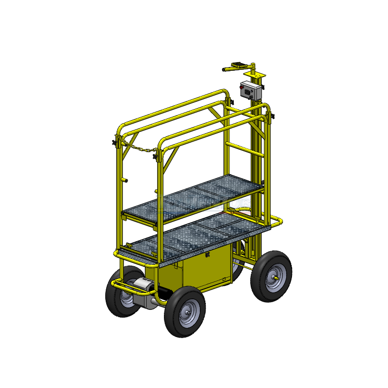 Chariot électrique de cueillette sur roues – Image 3