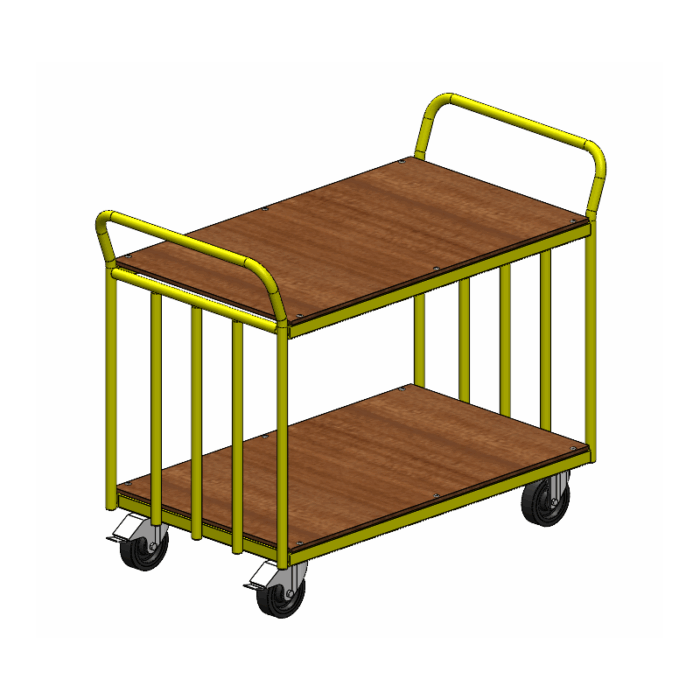 Chariot manutention 200 Kg avec étage