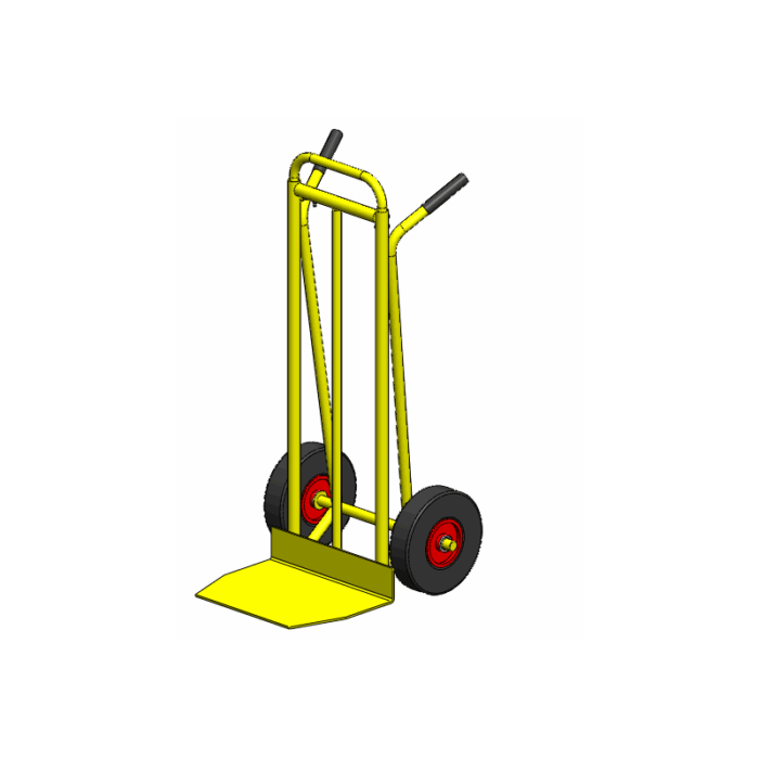 Diable messager palette roues gonflables
