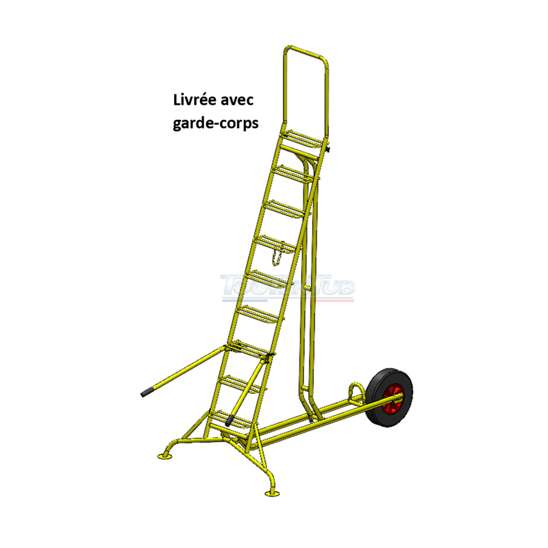 Brouette échelle hirondelle HI 9 pliante dégagée