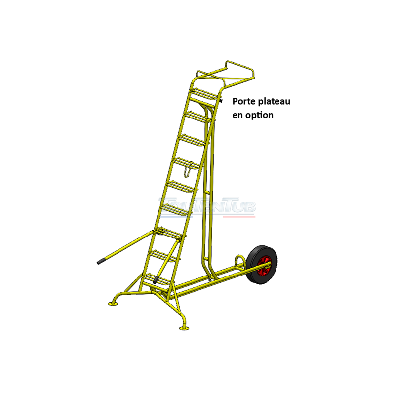 Brouette échelle hirondelle HI 9 pliante dégagée – Image 3