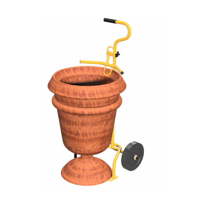 Diable porte poubelle et pot roues gonflables – Image 3