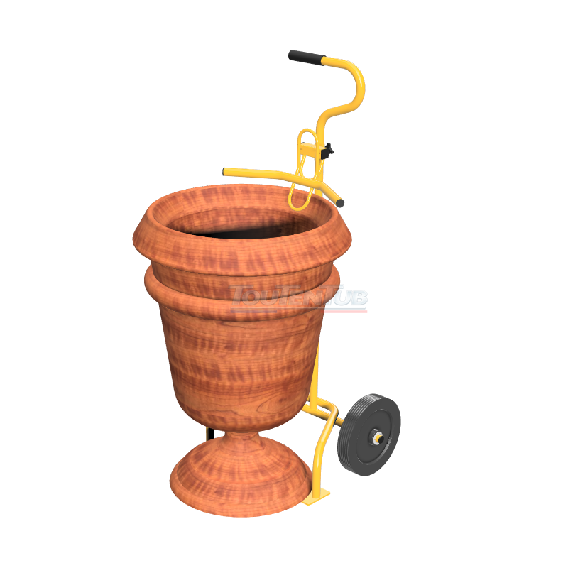 Diable porte pot et poubelle roues increvables – Image 3