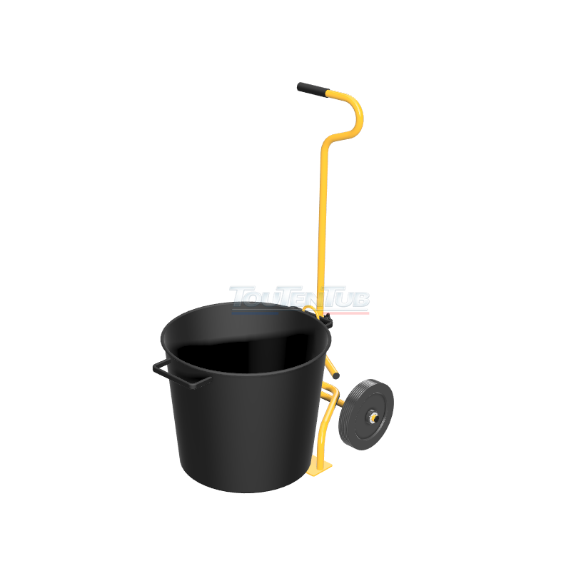 Diable porte pot et poubelle roues increvables