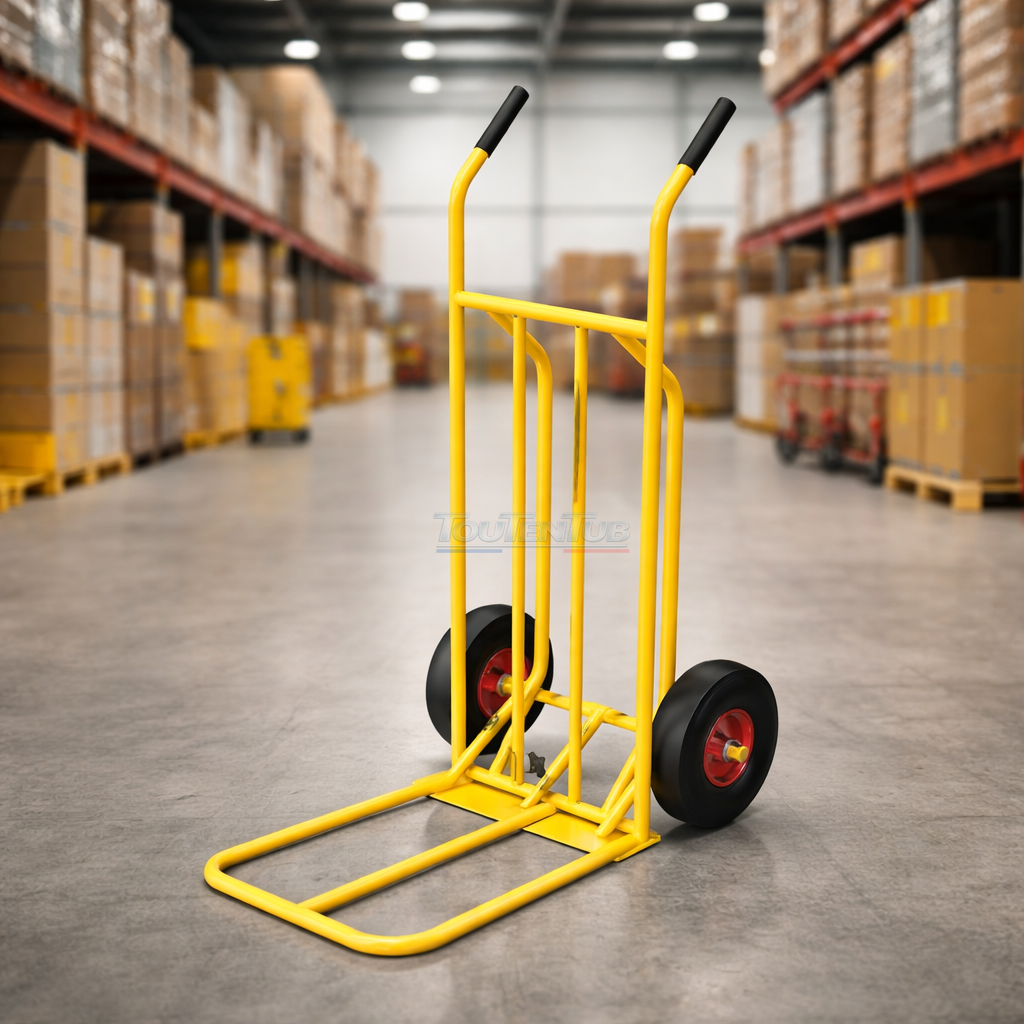 Diable à bavette repliable roues gonflables – Image 2