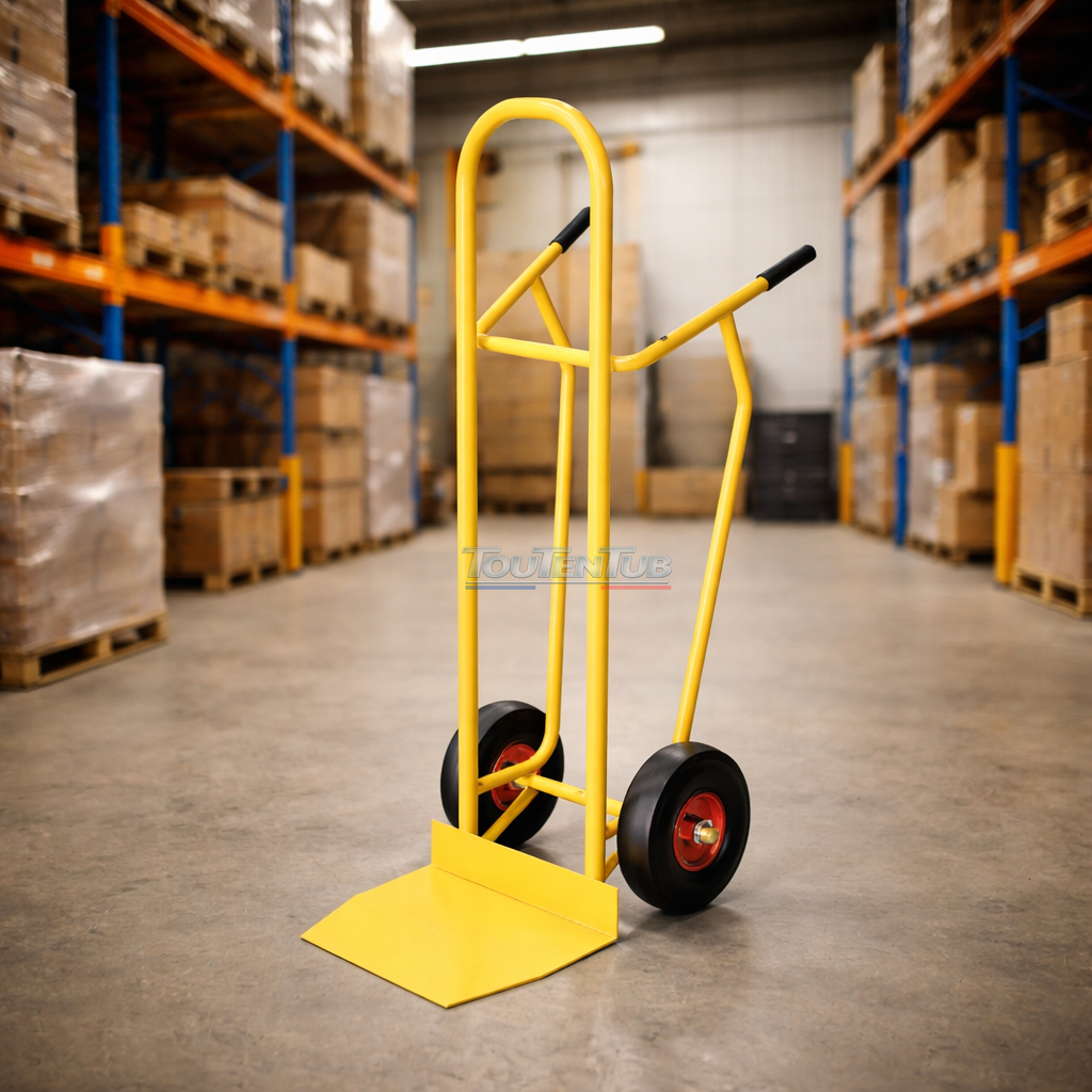 Diable palette sans rehausse roues gonflables – Image 2